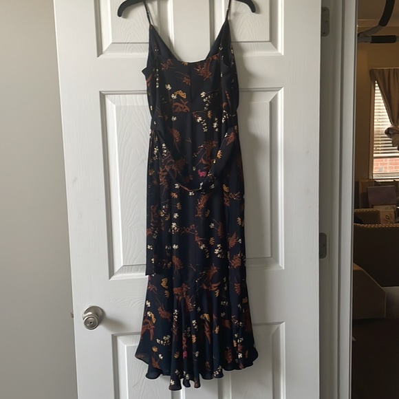 J Crew Navy Floral Chiffon Sundress - Picture 3 of 3